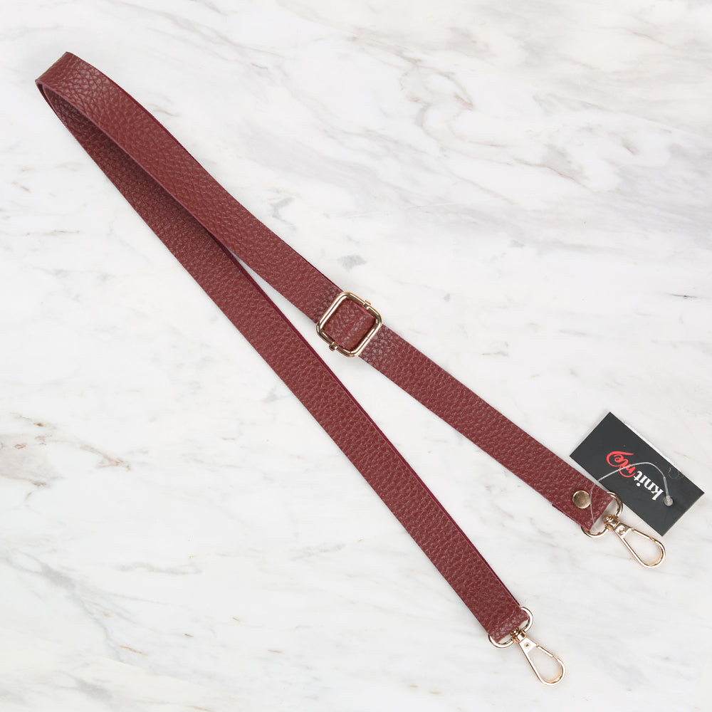Knitme Sürgü Tokalı Çanta Askısı 135x2cm Bordo BA-0002